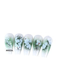 Elegant Lace Rose White Flower Nail Sticker