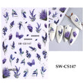Elegant Lace Rose White Flower Nail Sticker SW-CS147