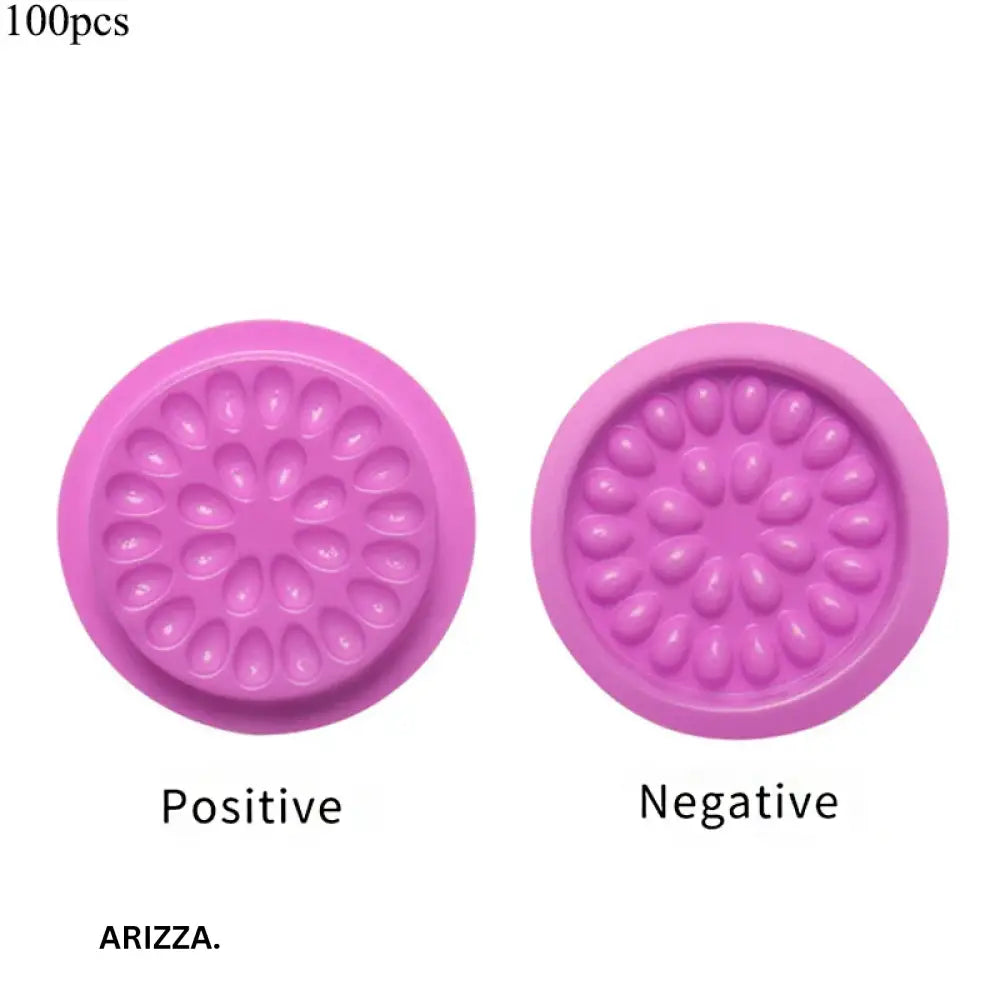 Eye Lashes Glue Pads Makeup Tool purple 100pcs