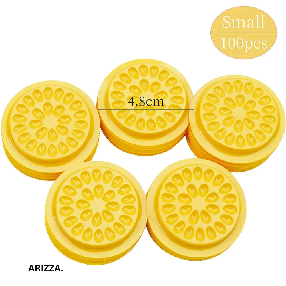 Eye Lashes Glue Pads Makeup Tool yellow 100pcs