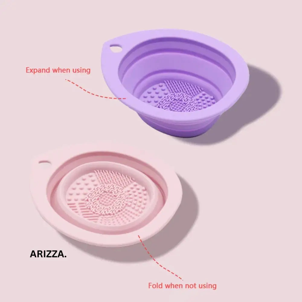 Folding Silicone Makeup Brush Cleaner Bowl