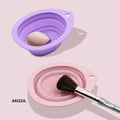 Folding Silicone Makeup Brush Cleaner Bowl
