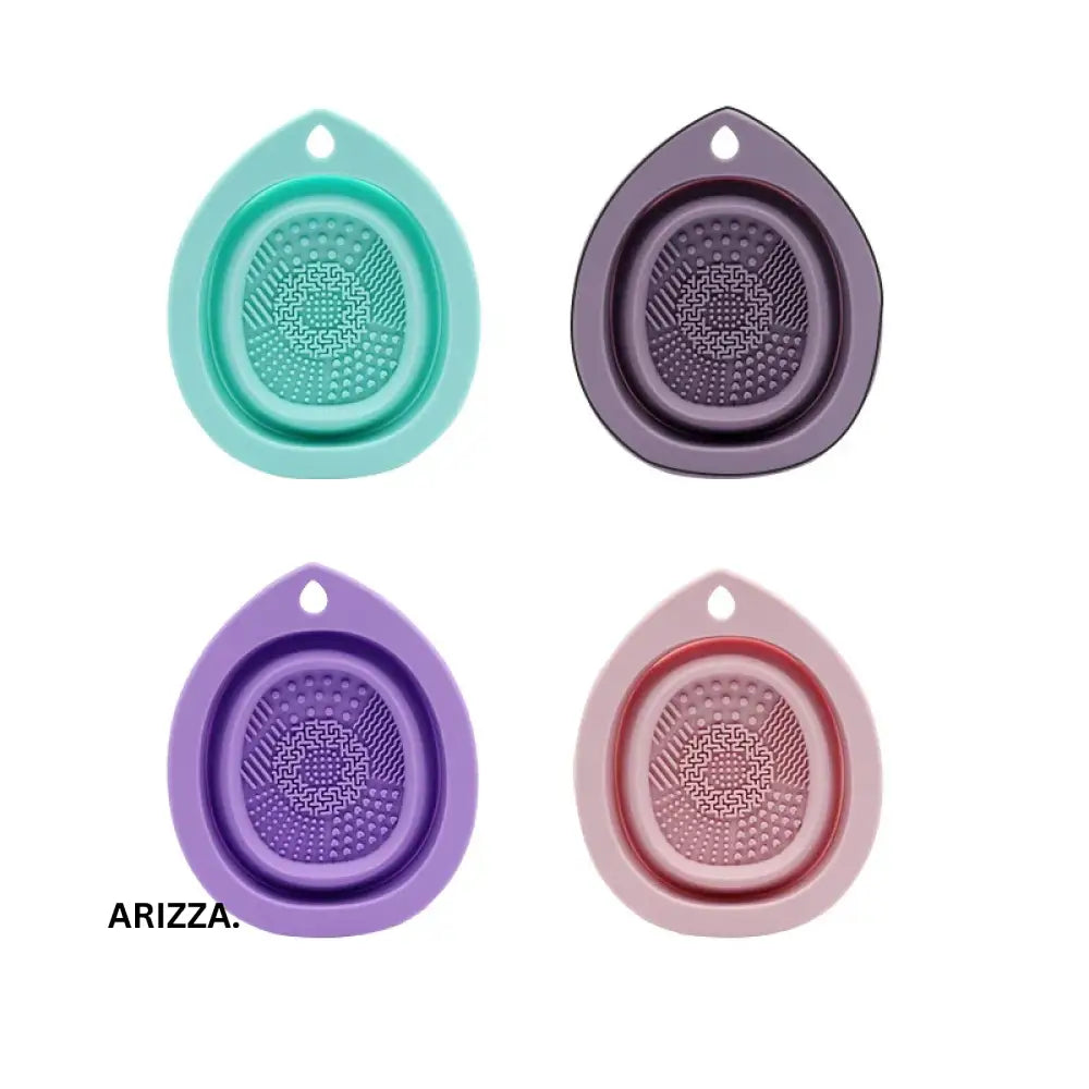 Folding Silicone Makeup Brush Cleaner Bowl