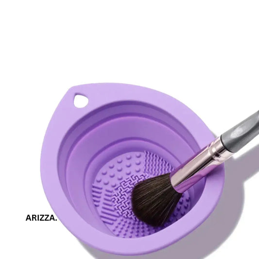 Folding Silicone Makeup Brush Cleaner Bowl