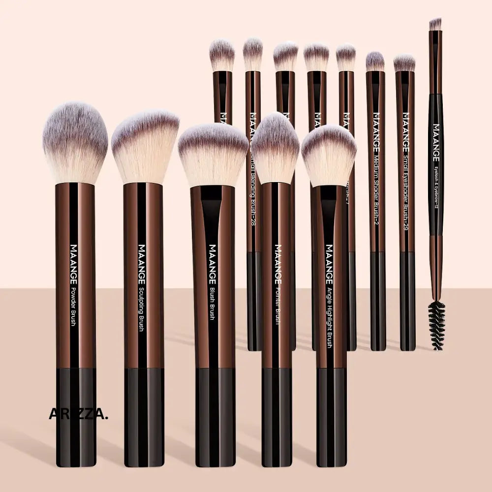 Foundation Concealer Makeup Brush Set Coffee