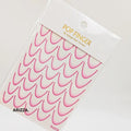 Gradient Color Line Design French Nail Art Sticker Rose Red