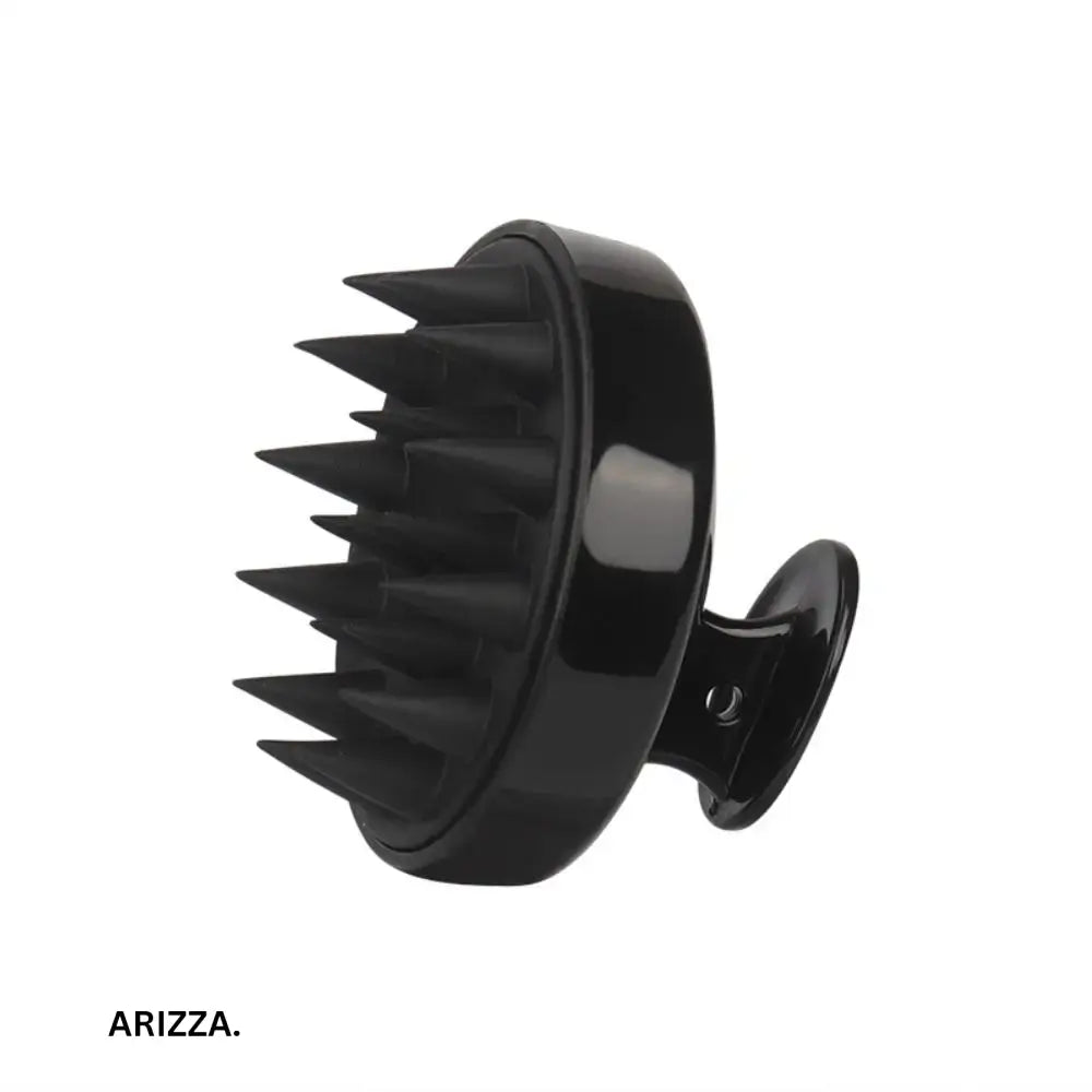 Head Scalp Silicone Brush Massage Comb black