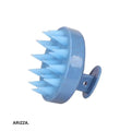 Head Scalp Silicone Brush Massage Comb blue