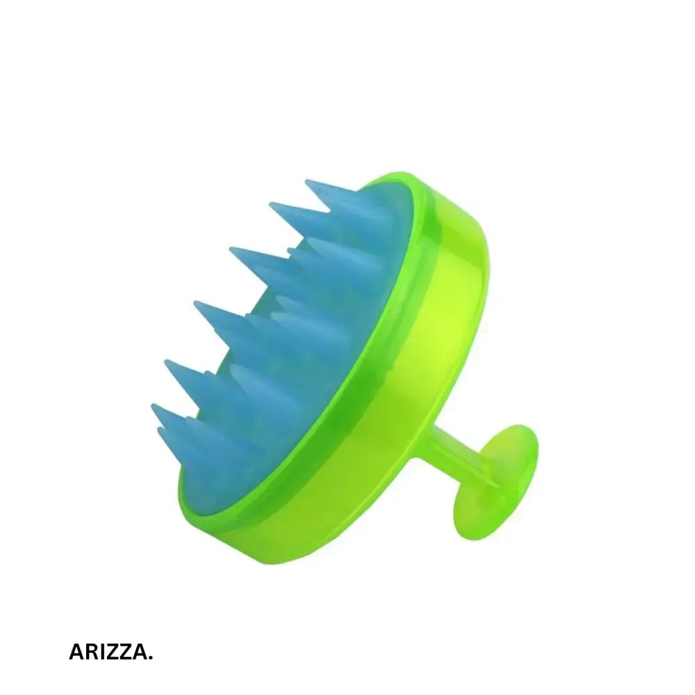 Head Scalp Silicone Brush Massage Comb blue-green