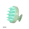 Head Scalp Silicone Brush Massage Comb green