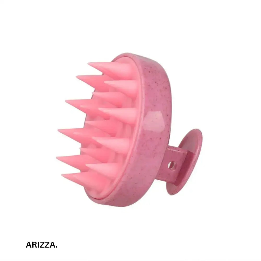 Head Scalp Silicone Brush Massage Comb pink