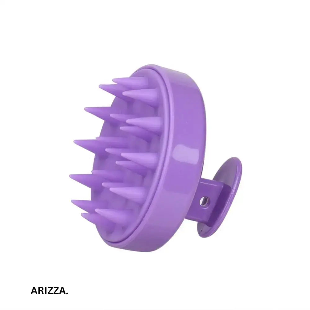 Head Scalp Silicone Brush Massage Comb purple