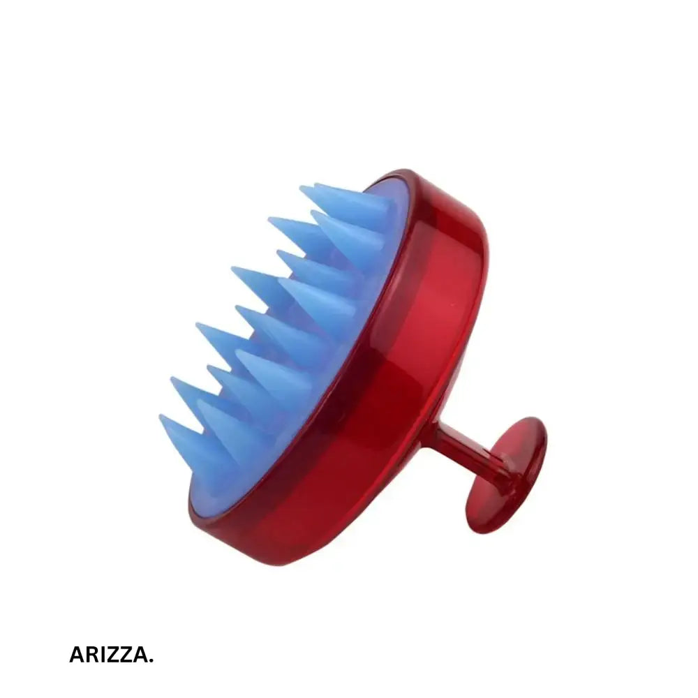Head Scalp Silicone Brush Massage Comb red-blue