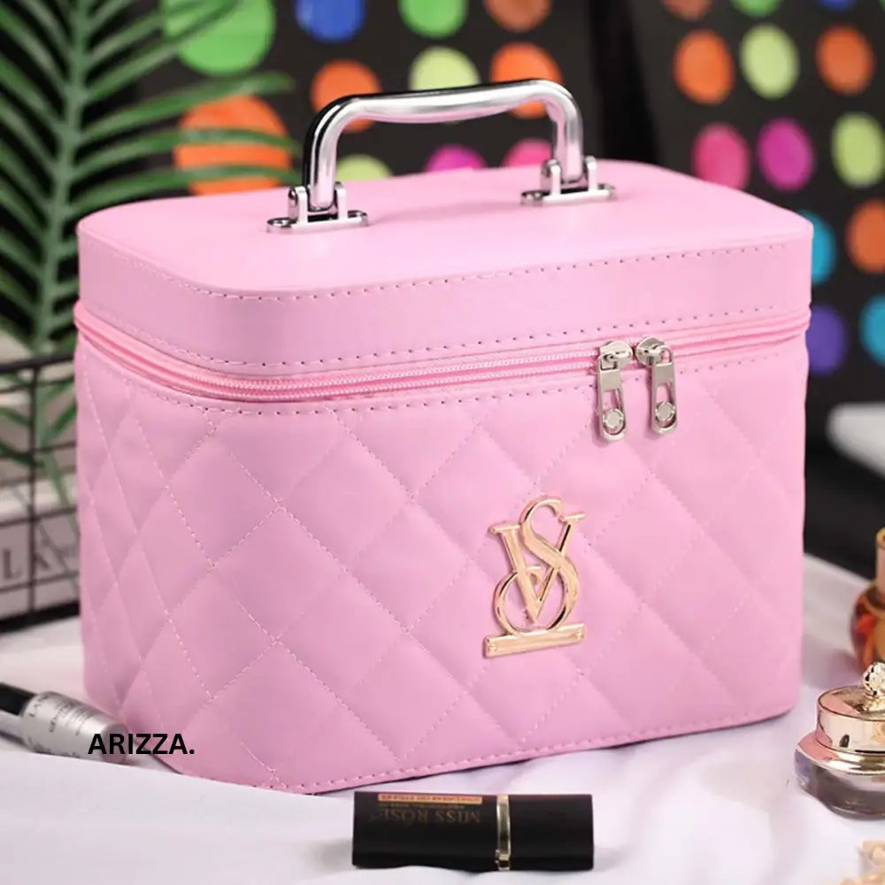 Large Capacity Portable Makeup Bag Pink / M 23.5x17x15cm