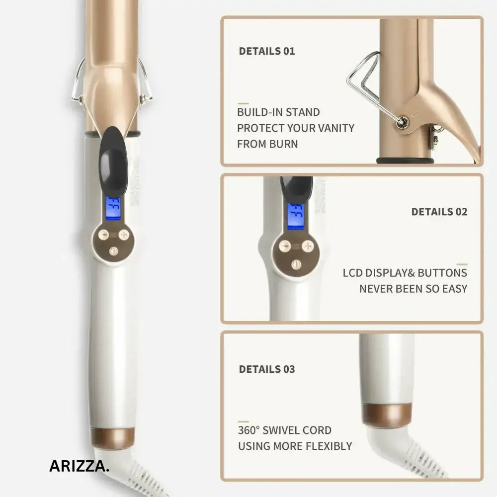 LCD Screen Digital Hair Curling Iron