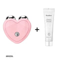 Mini Facial 3D Microcurrent Electric Face Massager Pink with Gel