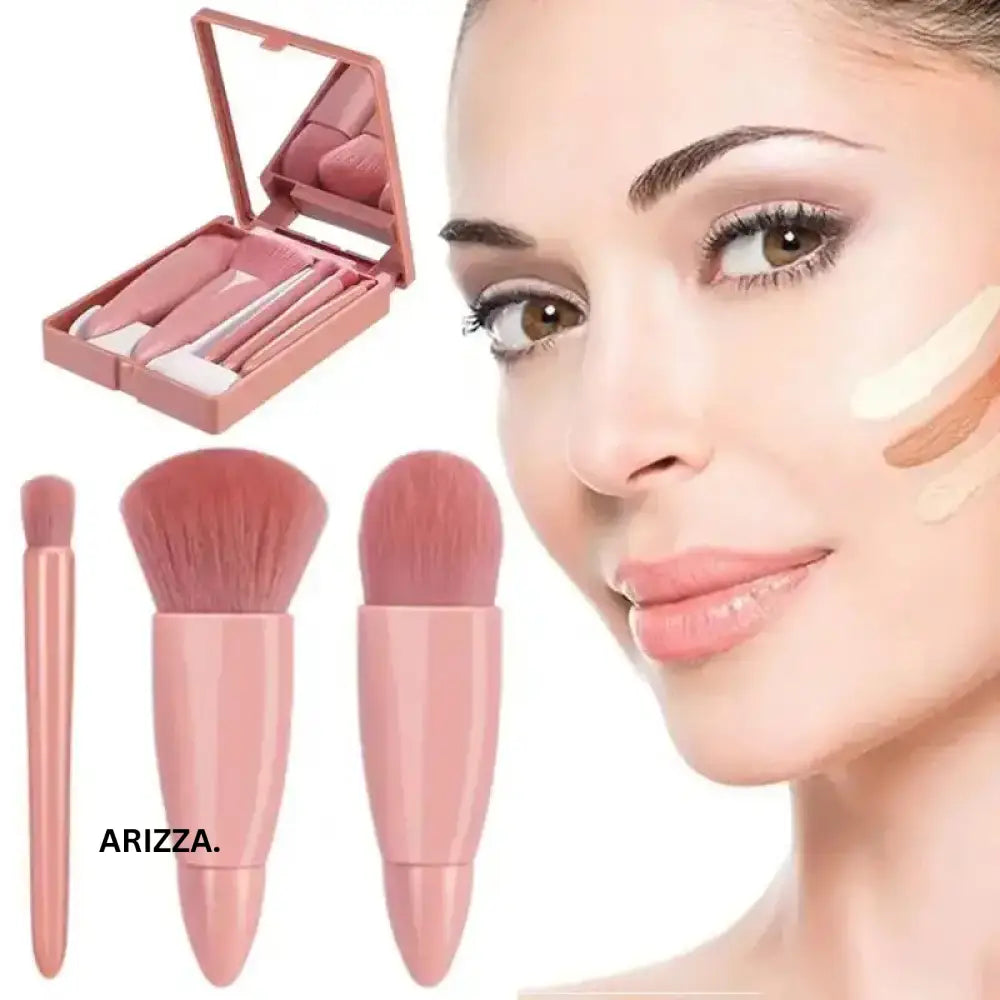 Mini Mirror Perfe Makeup Brushes Set