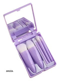 Mini Mirror Perfe Makeup Brushes Set Purple