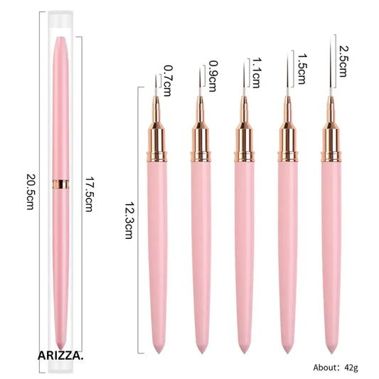 Multiple Types Ultra-fine Nail Art Brushes 5pcs set