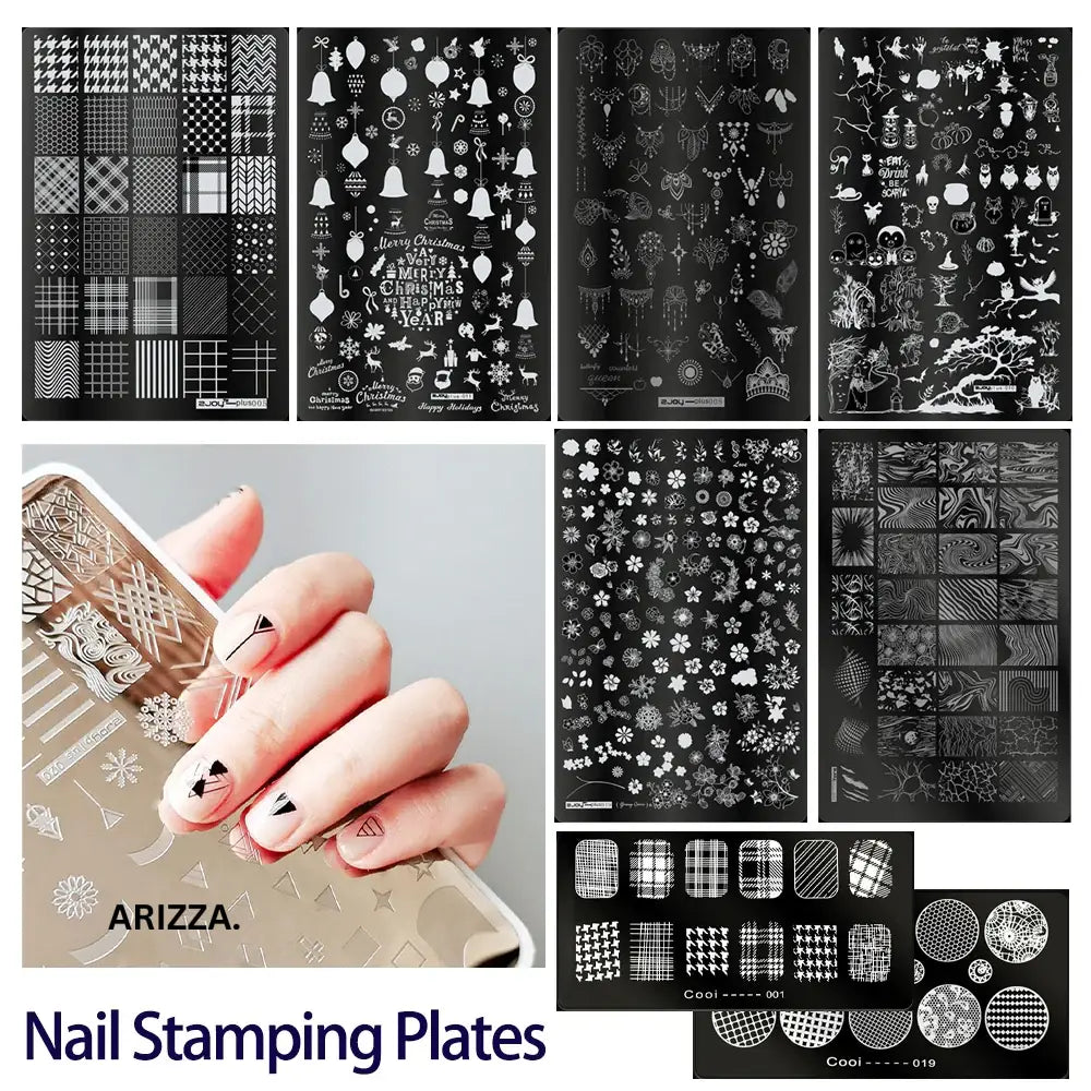 Nail Stamping Plates Flower Art Template