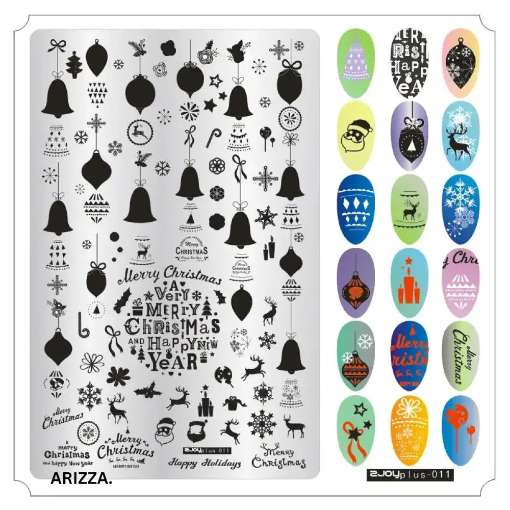 Nail Stamping Plates Flower Art Template PLUS11