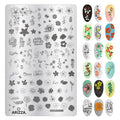 Nail Stamping Plates Flower Art Template PLUS15
