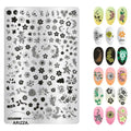Nail Stamping Plates Flower Art Template PLUS19