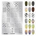 Nail Stamping Plates Flower Art Template PLUS22