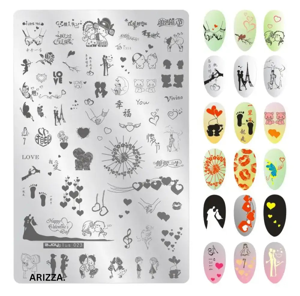 Nail Stamping Plates Flower Art Template PLUS23