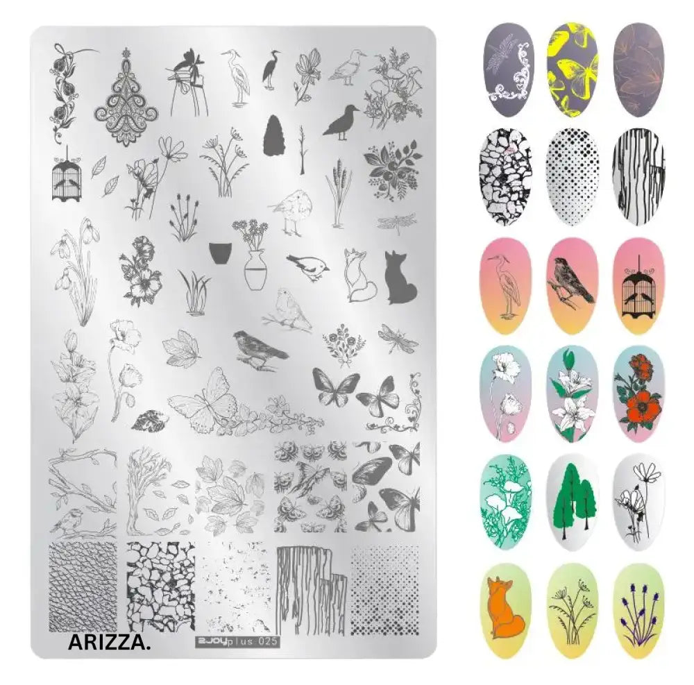 Nail Stamping Plates Flower Art Template PLUS25