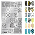 Nail Stamping Plates Flower Art Template PLUS26