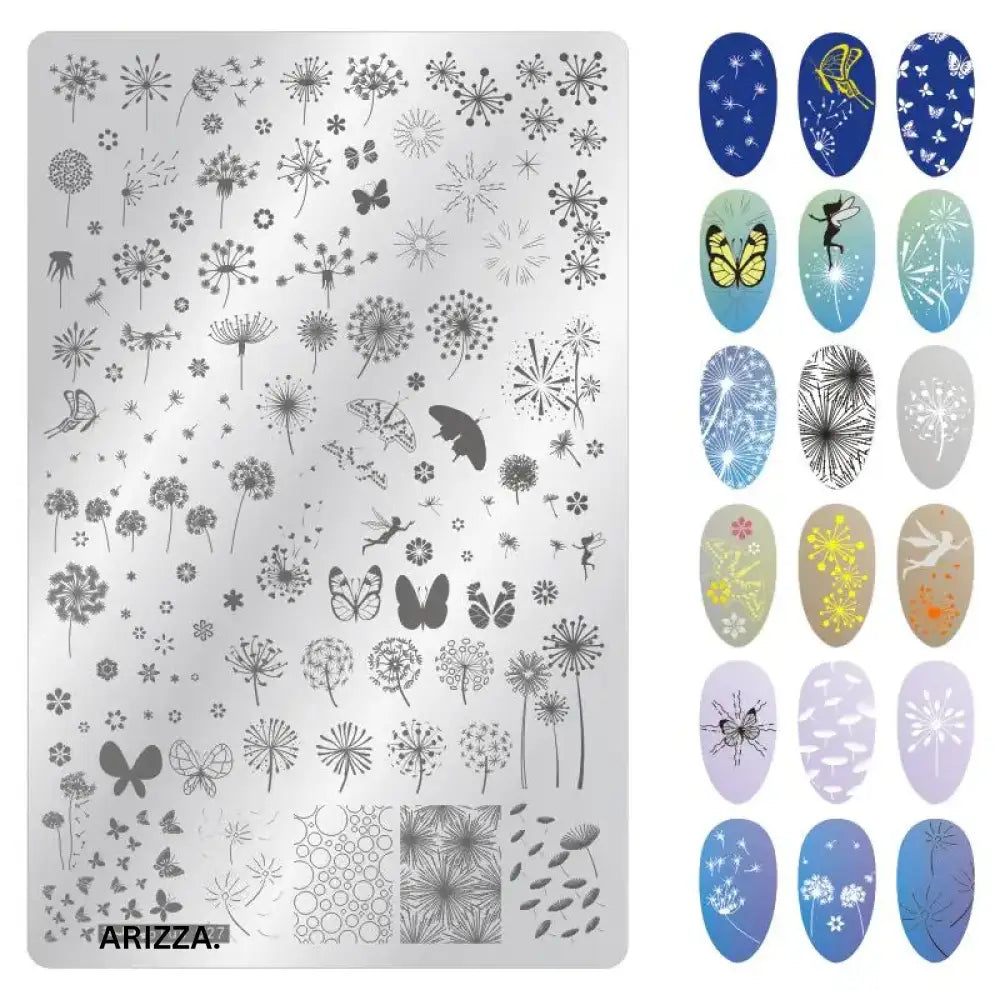 Nail Stamping Plates Flower Art Template PLUS27