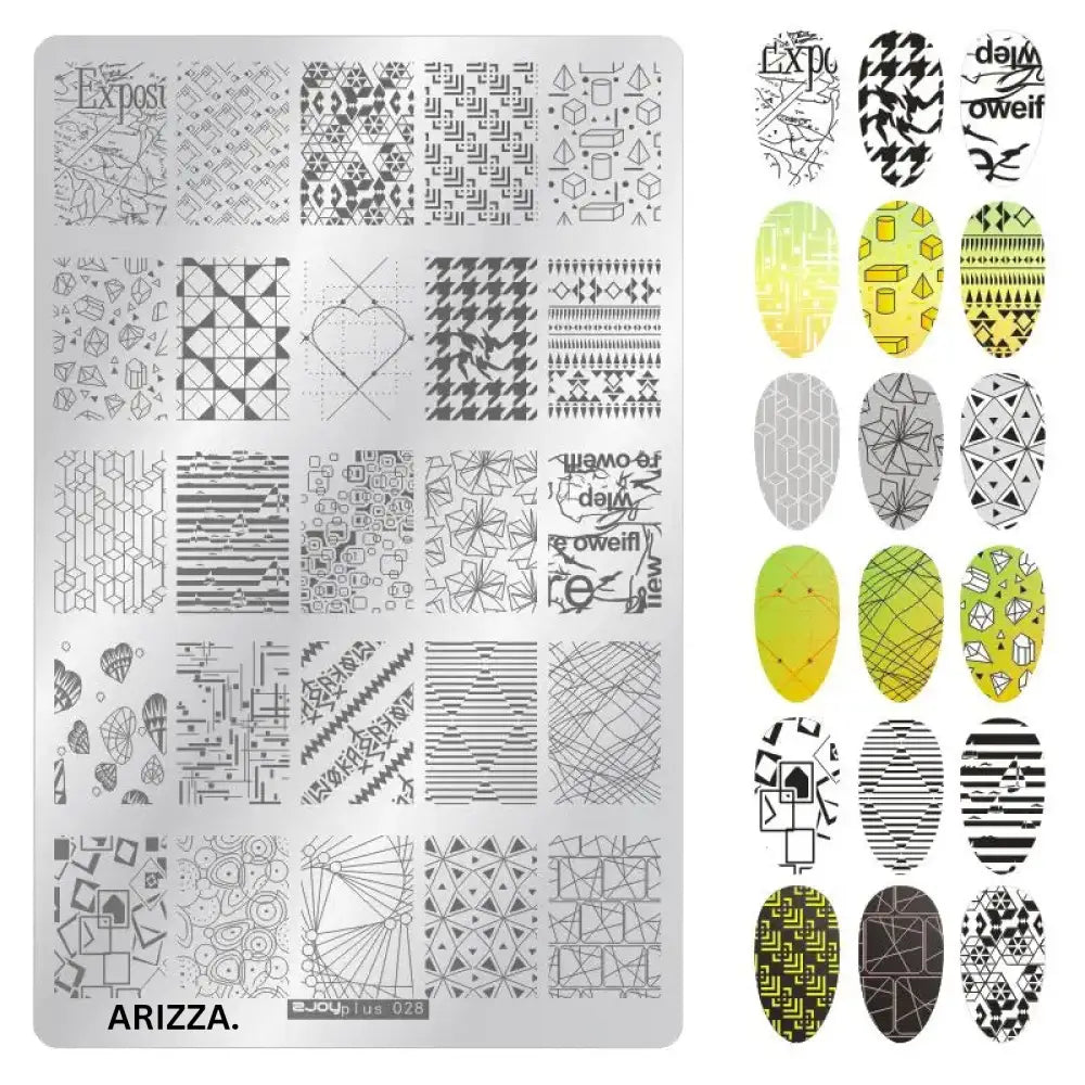 Nail Stamping Plates Flower Art Template PLUS28