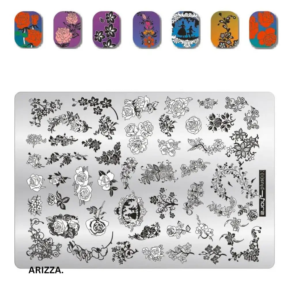 Nail Stamping Plates Flower Art Template PLUS3
