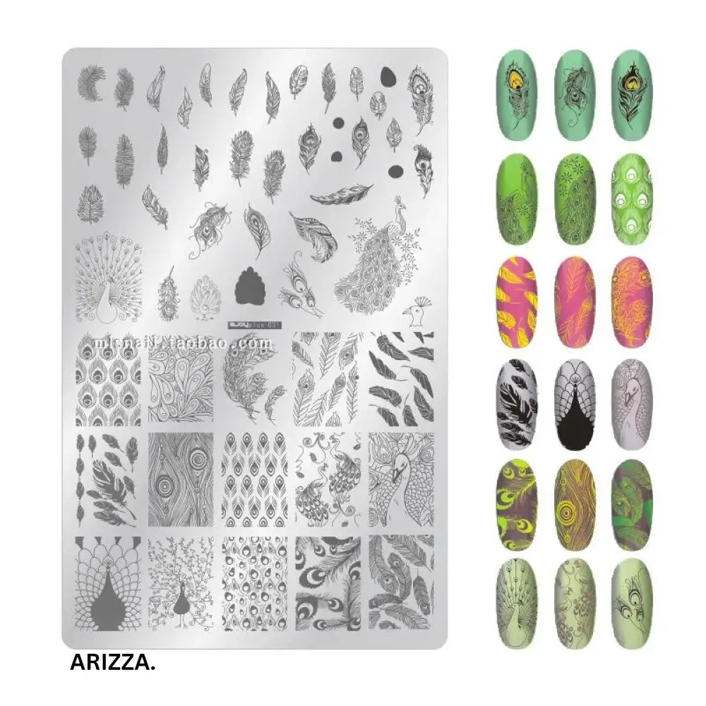 Nail Stamping Plates Flower Art Template PLUS31