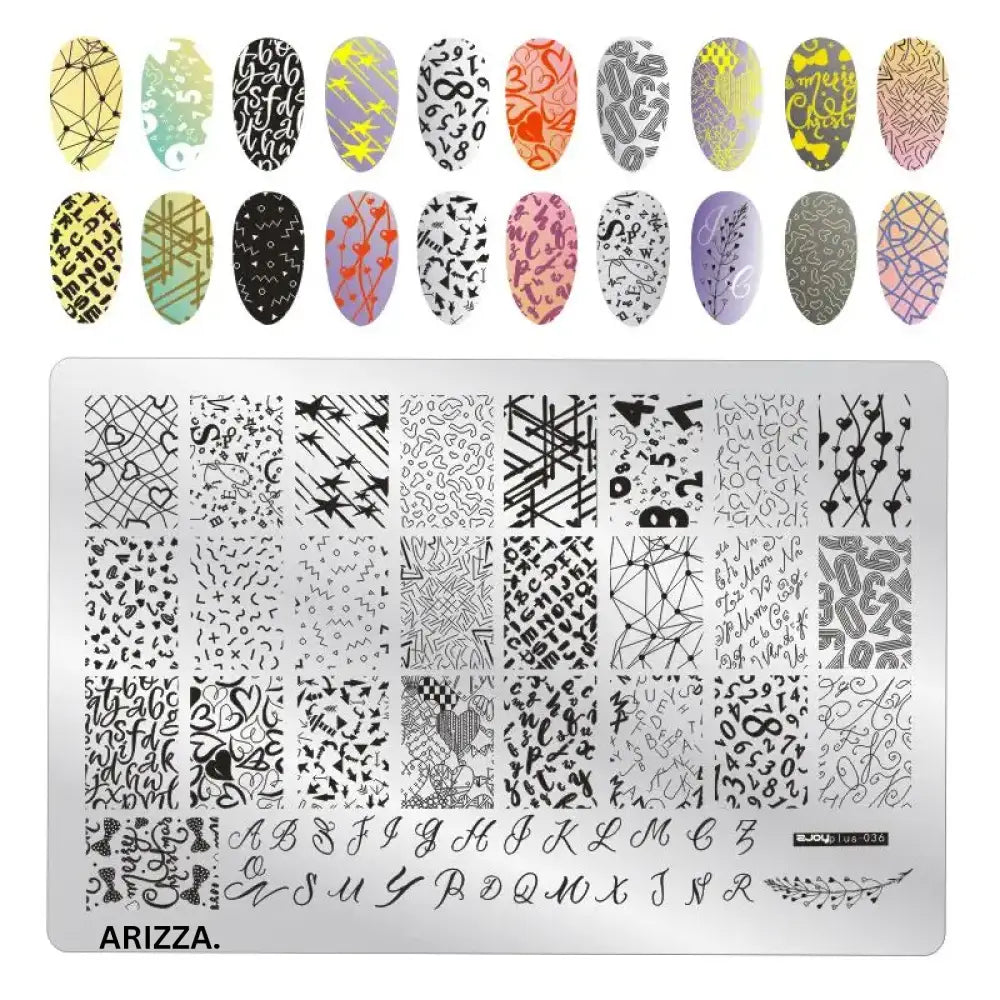 Nail Stamping Plates Flower Art Template PLUS36