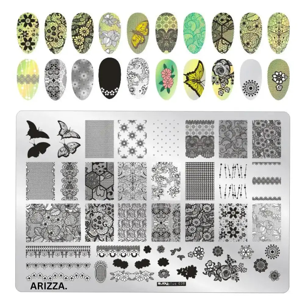 Nail Stamping Plates Flower Art Template PLUS38