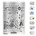 Nail Stamping Plates Flower Art Template PLUS4