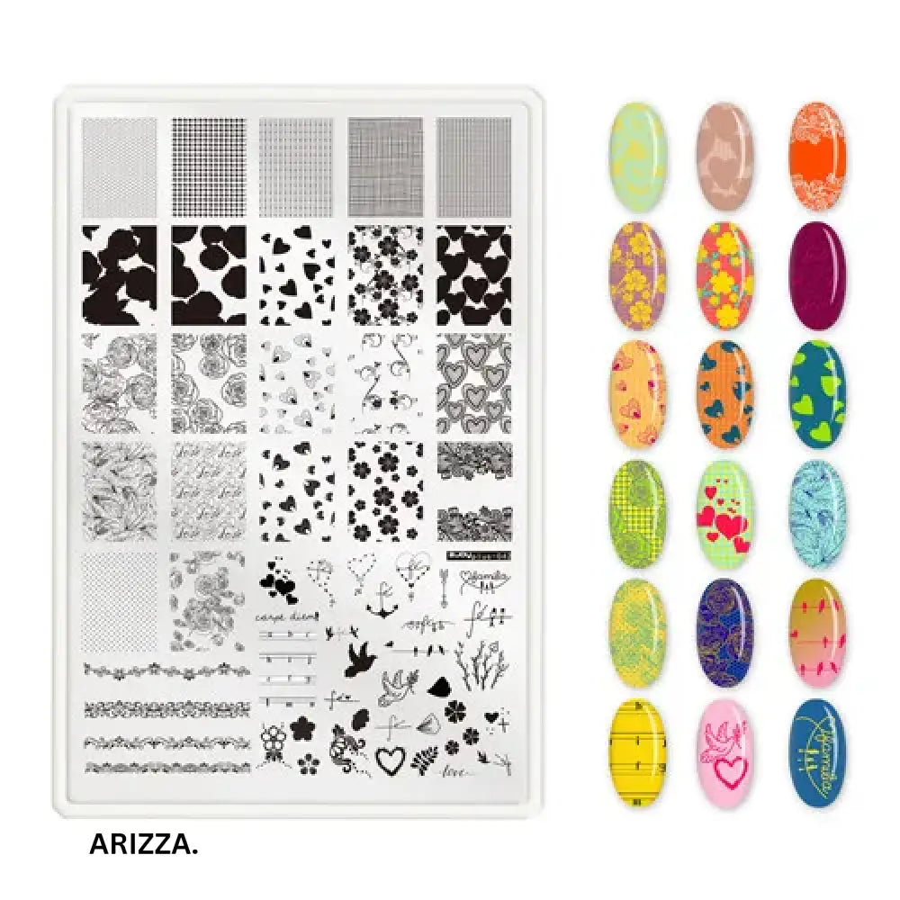 Nail Stamping Plates Flower Art Template PLUS42