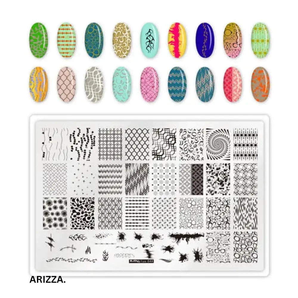 Nail Stamping Plates Flower Art Template PLUS44