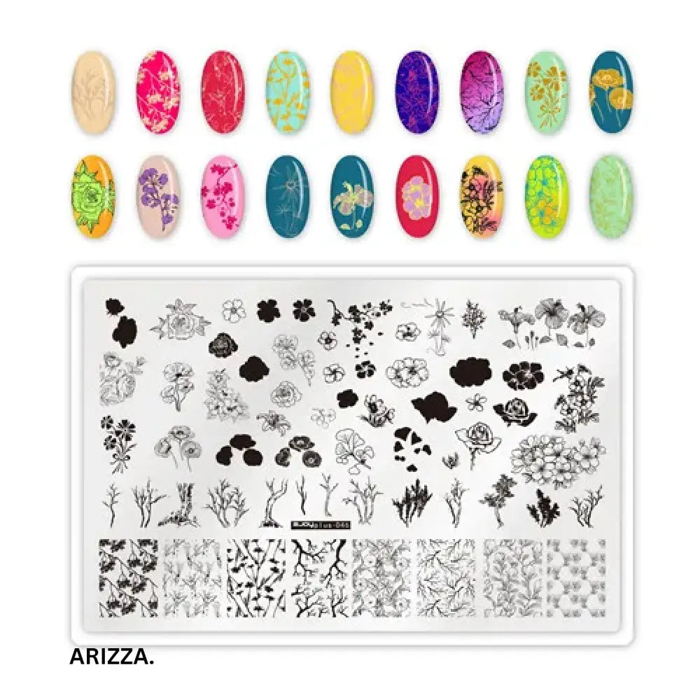 Nail Stamping Plates Flower Art Template PLUS46