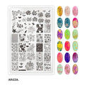 Nail Stamping Plates Flower Art Template PLUS47