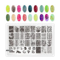 Nail Stamping Plates Flower Art Template PLUS48