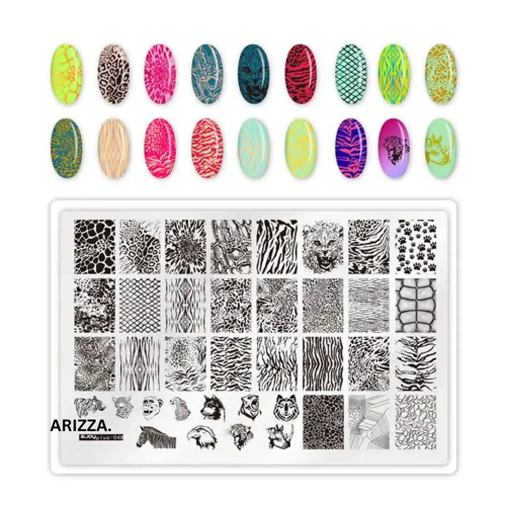 Nail Stamping Plates Flower Art Template PLUS48