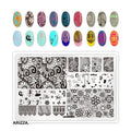 Nail Stamping Plates Flower Art Template PLUS49