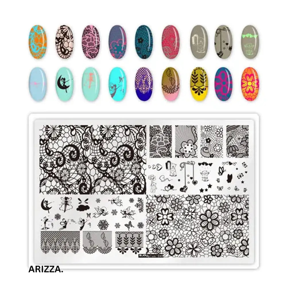 Nail Stamping Plates Flower Art Template PLUS49