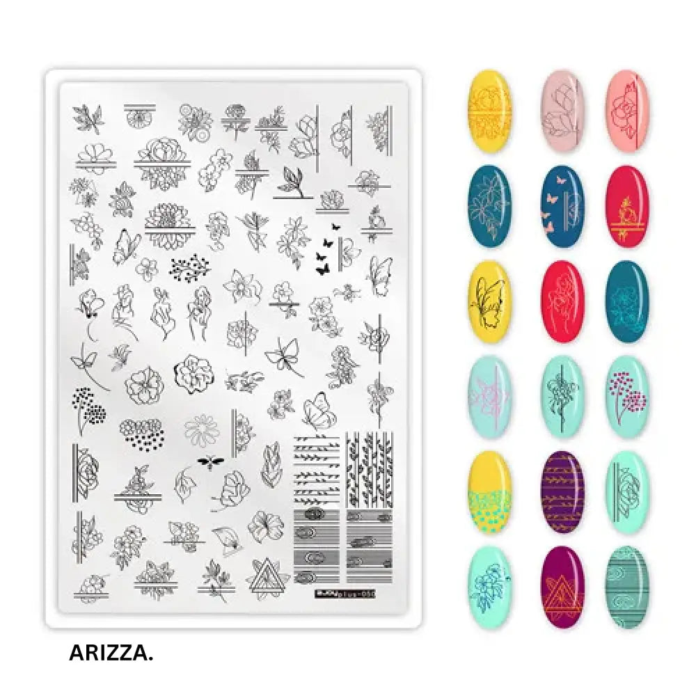 Nail Stamping Plates Flower Art Template PLUS50