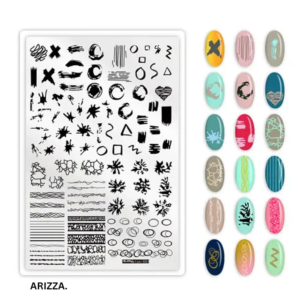 Nail Stamping Plates Flower Art Template PLUS51