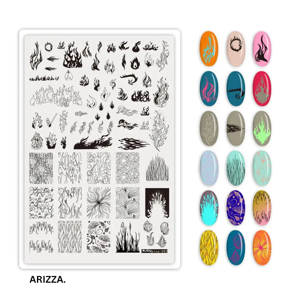 Nail Stamping Plates Flower Art Template PLUS52