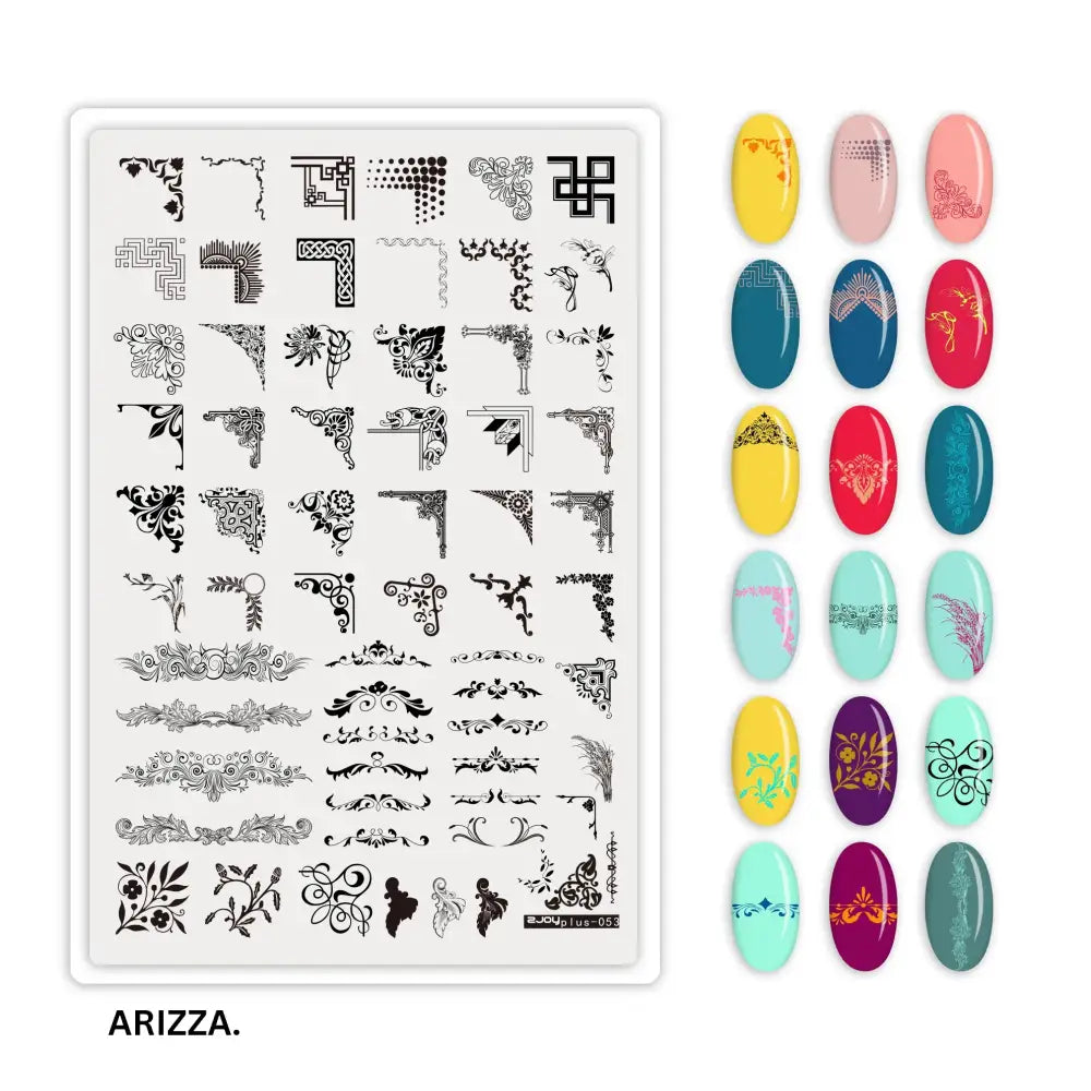 Nail Stamping Plates Flower Art Template PLUS53